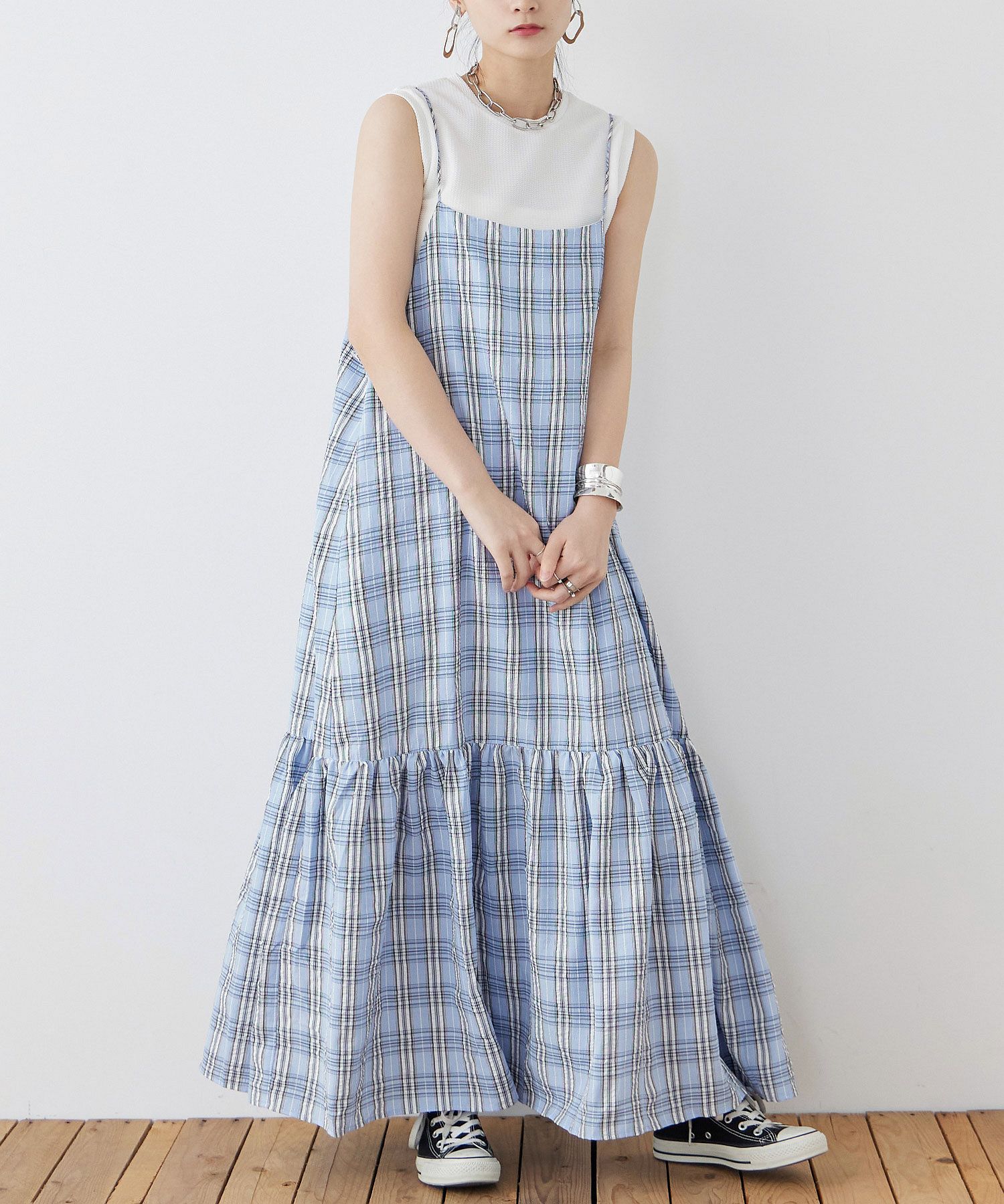 ファッションレター Fashion Letter 先染めチェック キャミ