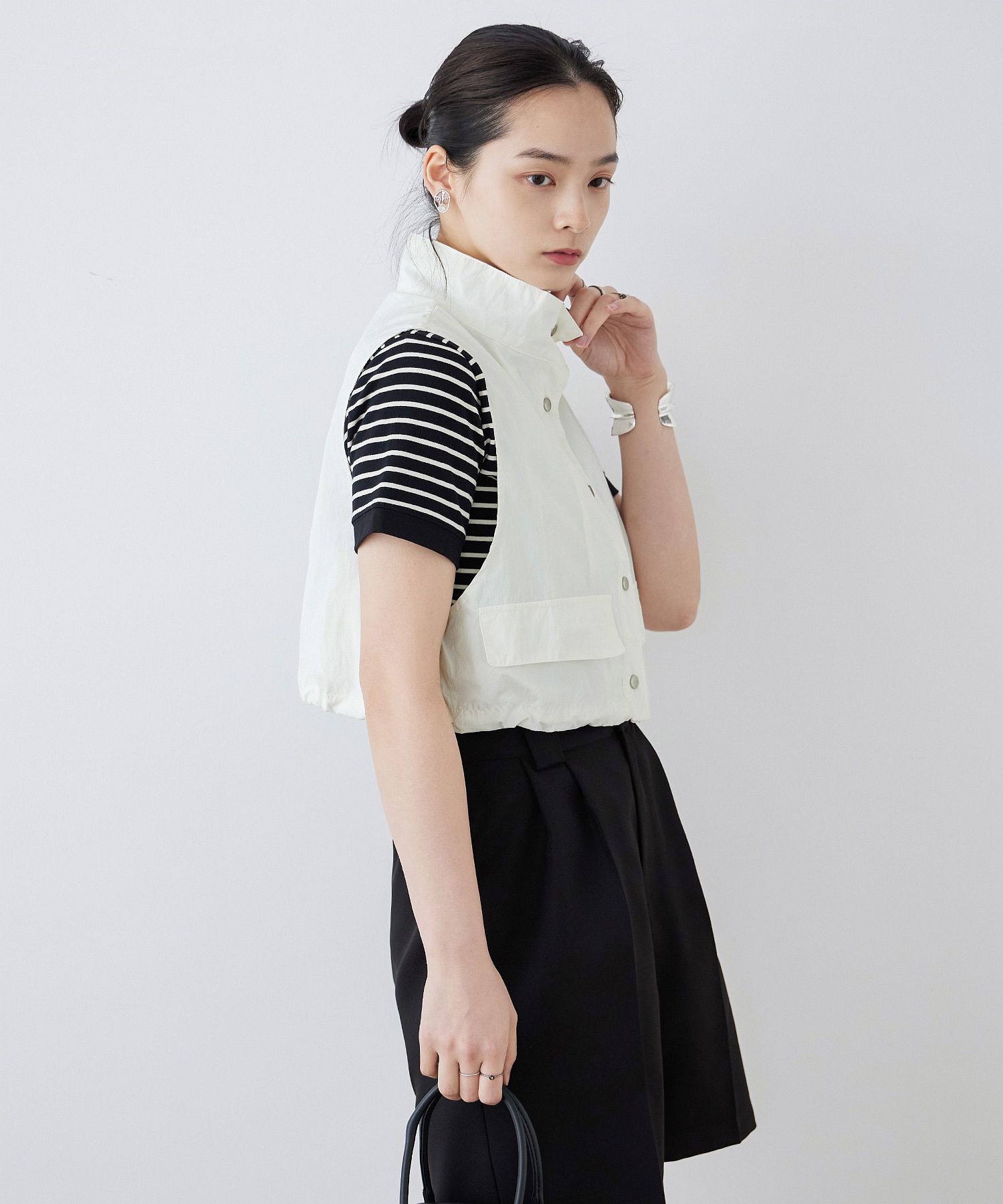 Fashion Letter ファッションレター タフタ クロップド