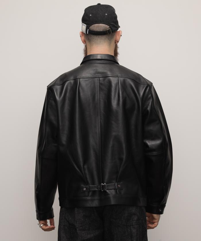 SHEEP LEATHER 1st TRACKER JACKET/シープレザー トラッカー