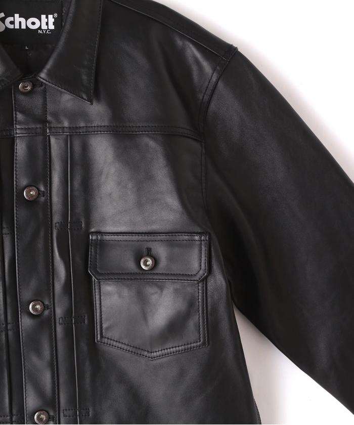 レア(裾ベルトなし)　レザートラッカージャケット　シープレザー SHEEP LEATHER 1st TRACKER JACKET/シープレザー トラッカー