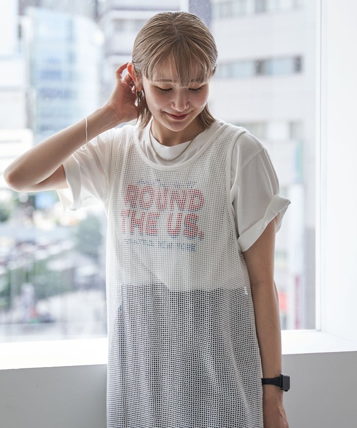 Ozz On オッズオン ノースリーブ ワンピース メッシュ Ozz On オッズオン ノースリーブ ワンピース メッシュ