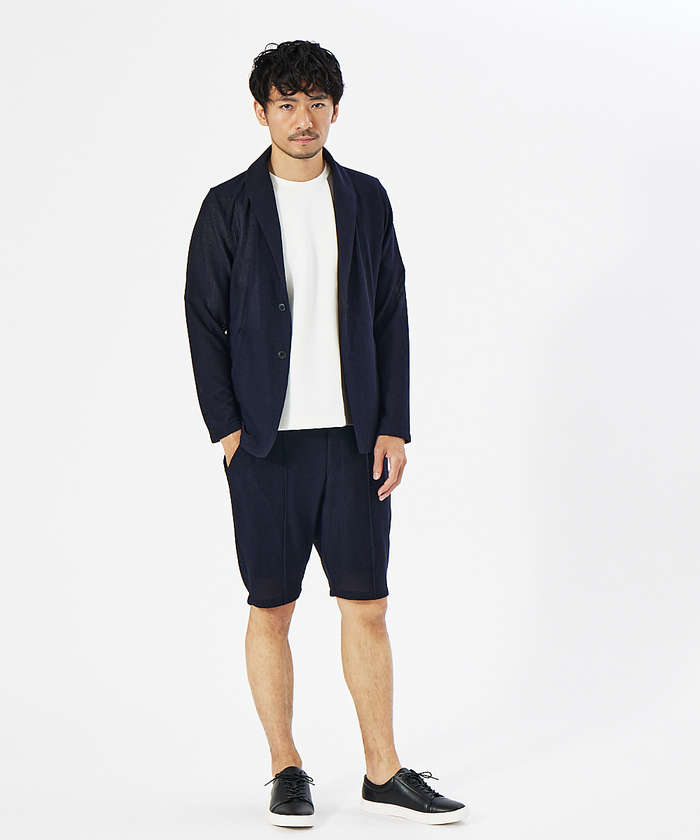 アタッチメント Peハニカムニット ストール ジャケット&パンツ セットアップ Peハニカムニット ストールジャケット - ATTACHMENT 「Area」