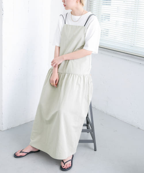 【 】ロゴ テープ ストラップ キャミ ワンピ 関送込 Calvin Klein Jeans ロゴテープストラップ キャミワンピ 送関込