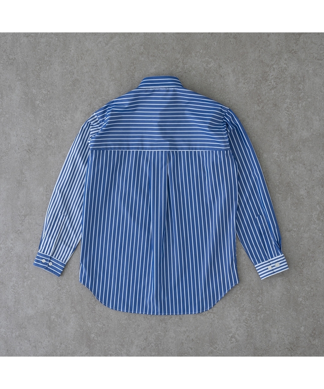 アトリエgg 　クレイジーシャツ19ハーフ アトリエgg クレイジーシャツ19ハーフ CREZY PATTERN STRIPE