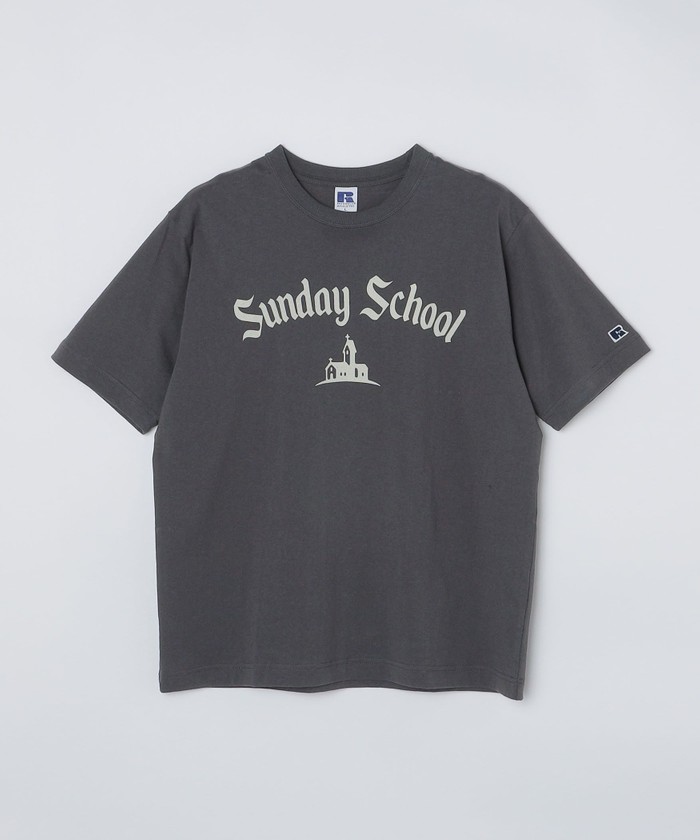 セール】*【SHIPS別注】RUSSELL ATHLETIC: OLD ENGLISH プリント