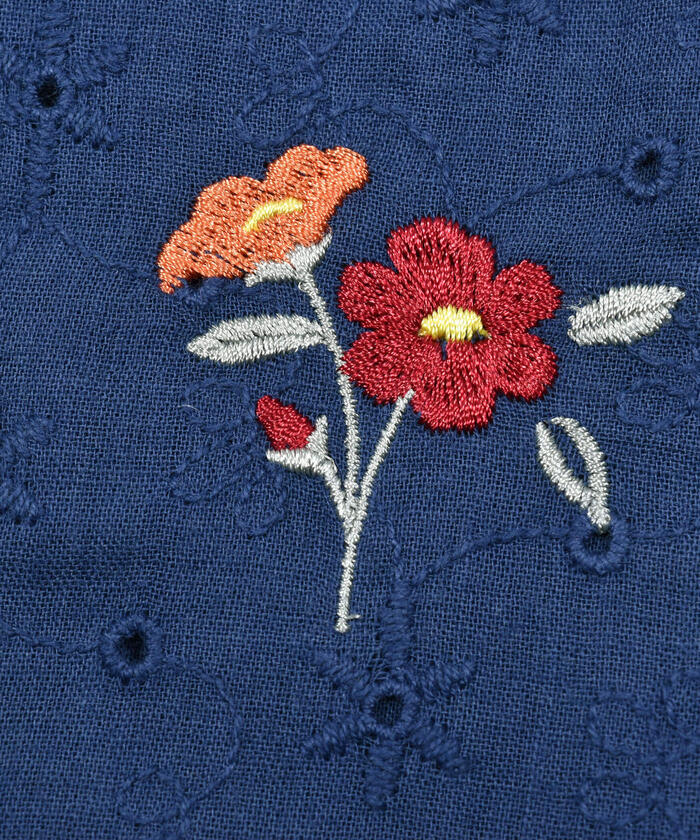 【VERSACE】フレンチコットンテリー 刺繍フーディ スプリングフラワー刺繍コットンカーディガン(505894186
