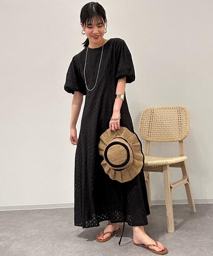 セール】コットン刺繍レースワンピース《S Size Line セール】コットン刺繍レースワンピース《S Size Line
