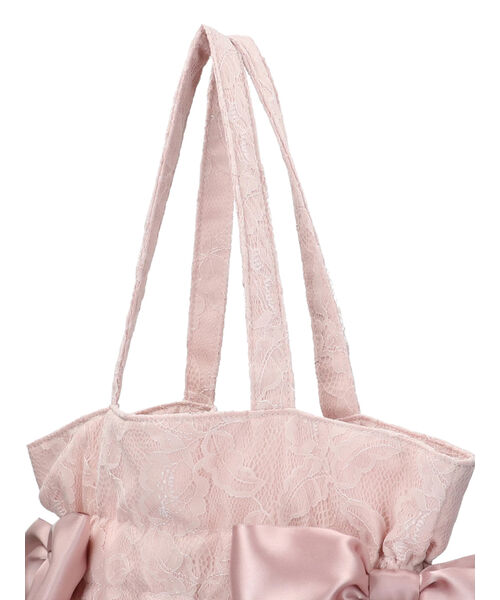 Maison de Fleur♡ピンクリボンレースバッグ メゾン ド フルール Maison de FLEUR レースダブルリボン
