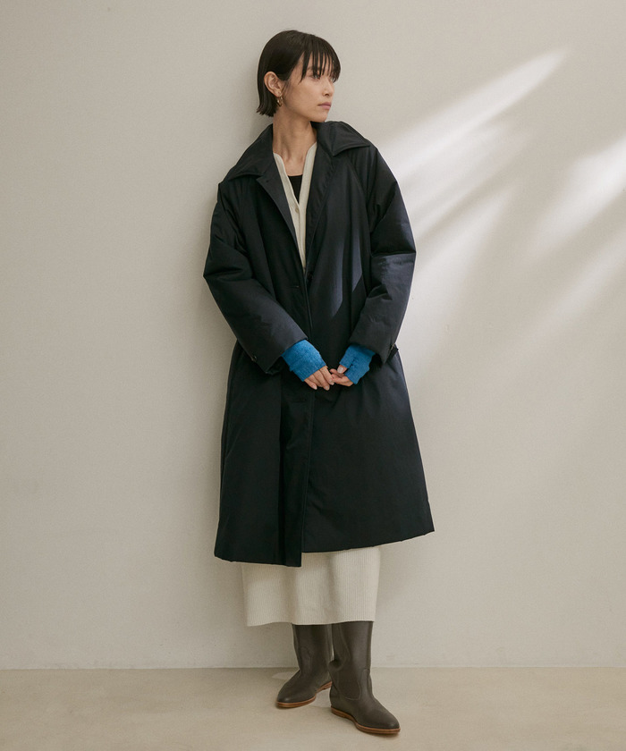 雑誌掲載・撥水機能付き】THINDOWN(シンダウン)バルマカンコート