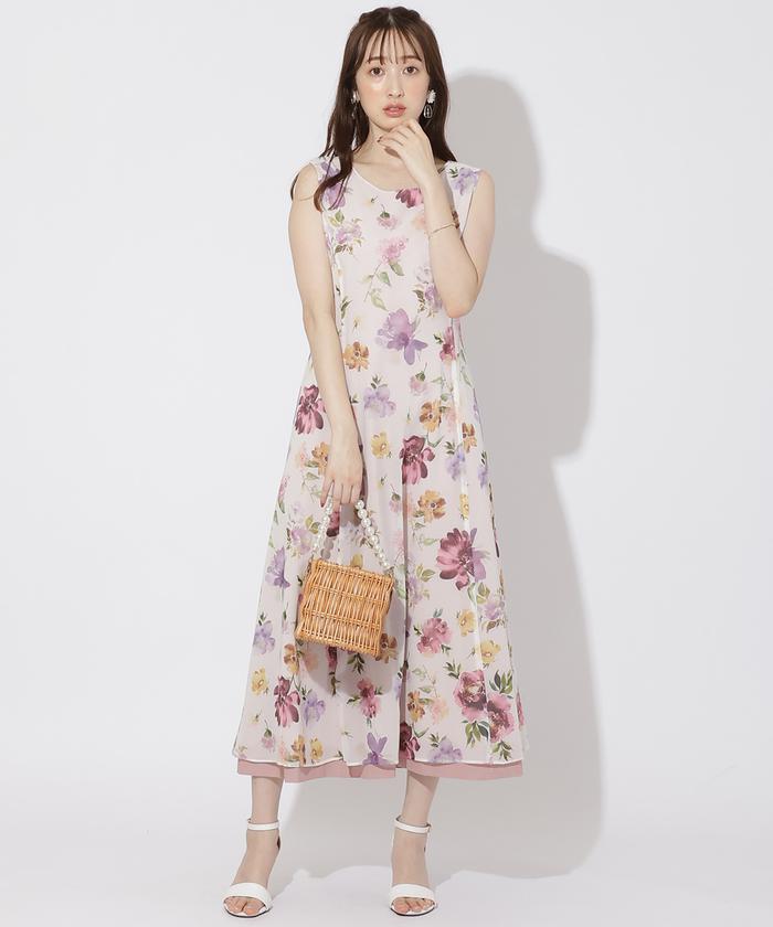 ボタニカルフラワー ワンピース ウィルセレクション ウィルセレクション WILLSELECTION ボタニカルフラワーフレア