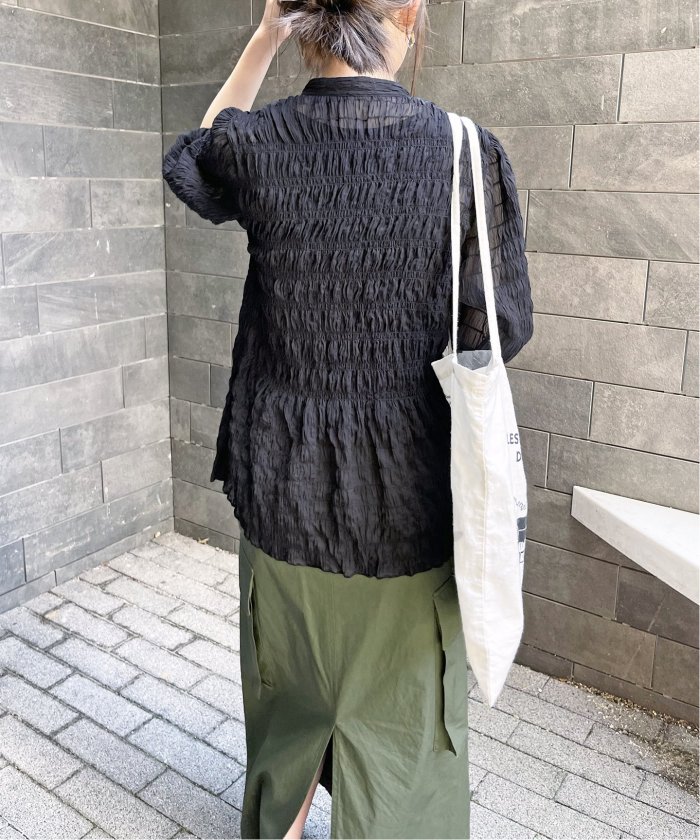 セール 30%OFF】シアーチェックシャーリングブラウス(505392545