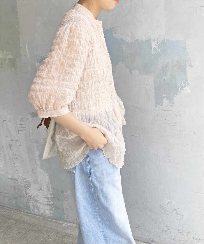 セール 30%OFF】シアーチェックシャーリングブラウス(505392545