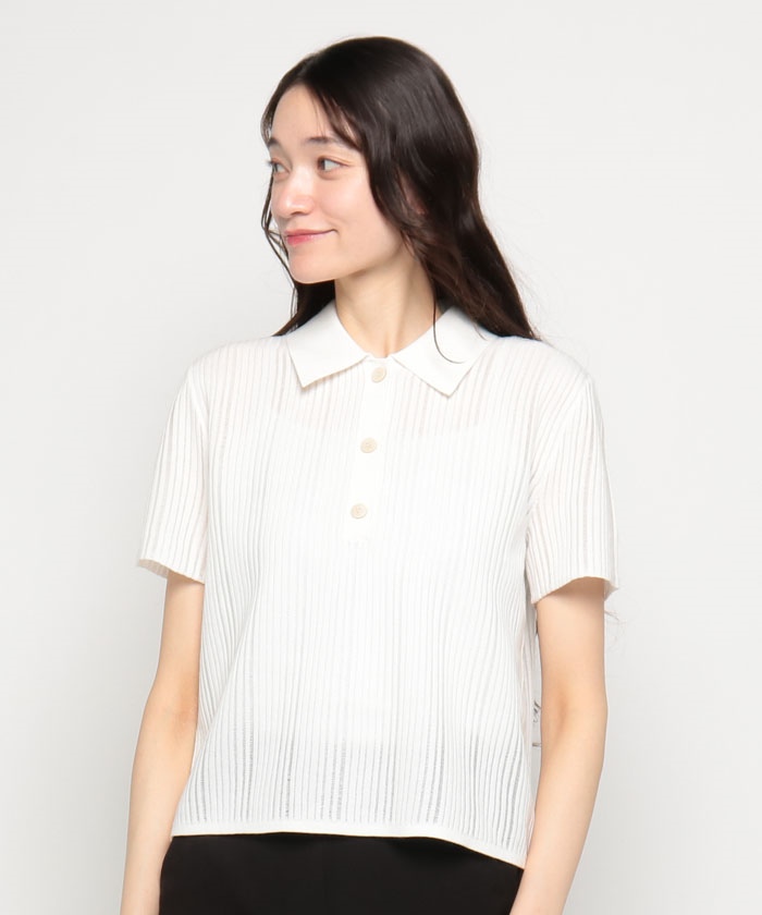 Theory セオリー　キャップスリーブ ニットポロシャツ Theory セオリー キャップスリーブ ニットポロシャツ - メルカリ