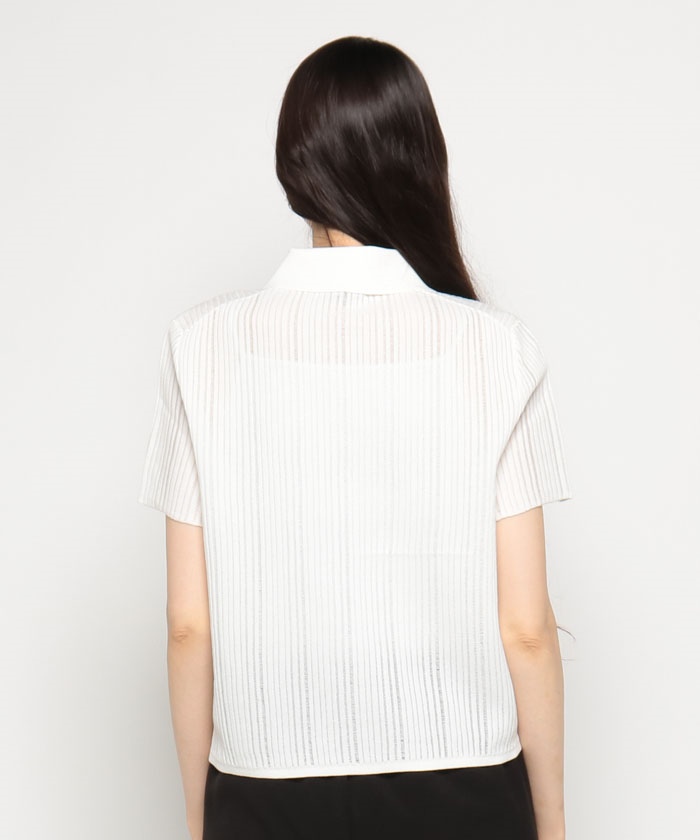 Theory セオリー　キャップスリーブ ニットポロシャツ 中古・古着通販】theory (セオリー) ポロシャツ Matte Cotton