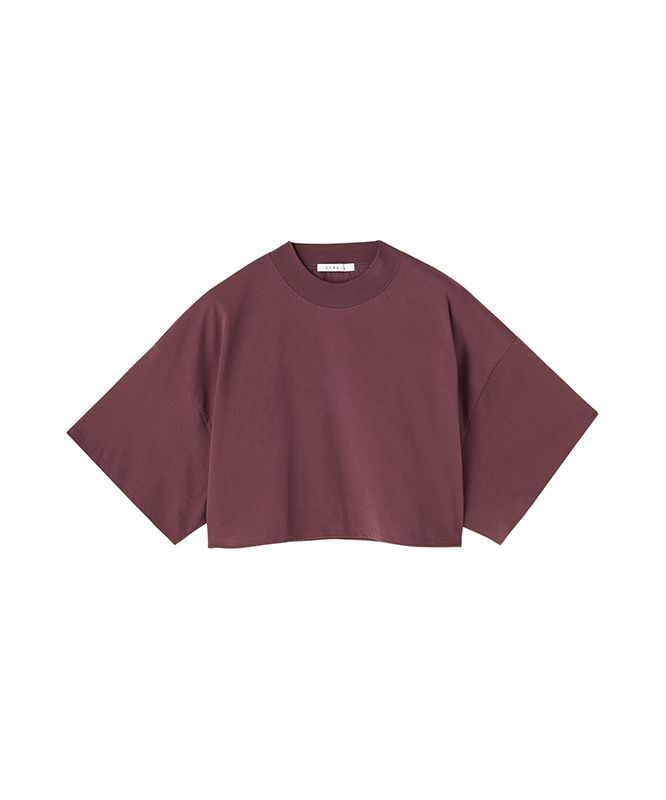 極美品✨エトレ クロップドモックネックTシャツ 洗える ワイド ホワイト 白 極美品✨エトレ クロップドモックネックTシャツ 洗える ワイド