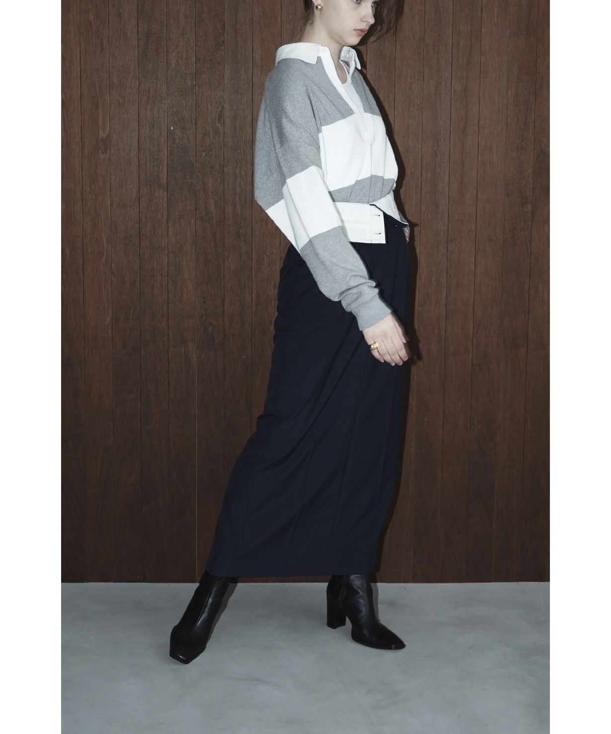 セール】DEEP NECK WIDE RUGBY SHIRT(505394600) | クラネ(CLANE