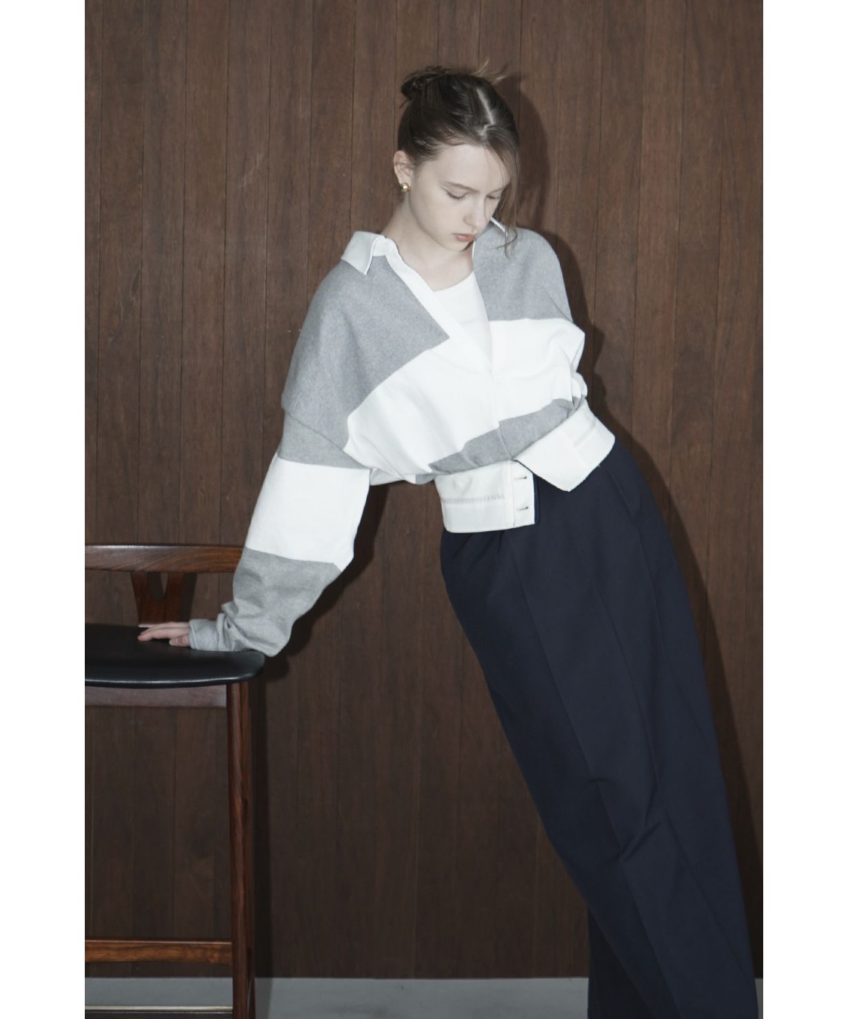 クラネ　CLVE DEEP NECK WIDE RUGBY SHIRT セール】DEEP NECK WIDE RUGBY SHIRT(505394600) | クラネ(CLANE