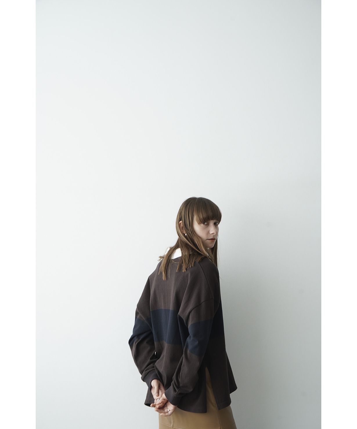 クラネ　CLVE DEEP NECK WIDE RUGBY SHIRT セール】DEEP NECK WIDE RUGBY SHIRT(505394600) | クラネ(CLANE
