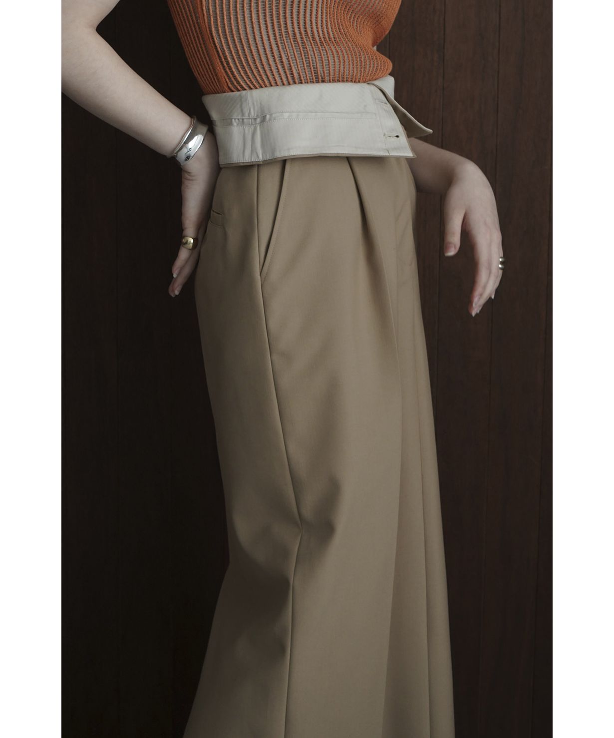 セール】2WAY FOLD MARVELT SKIRT(505394601) | クラネ(CLANE