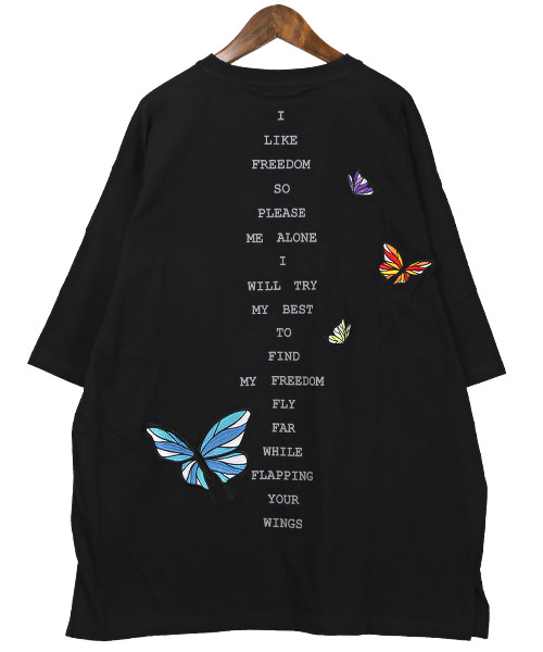 メンズ 総柄シャツ ビッグシルエット バタフライ N00120 メンズ 総柄シャツ ビッグシルエット バタフライ N00120 (シャツ