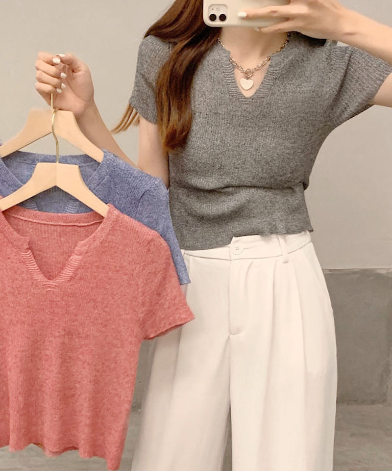 d.i.a トップス ショート丈 セール】ストレッチレースショート丈シアートップス（Tシャツ