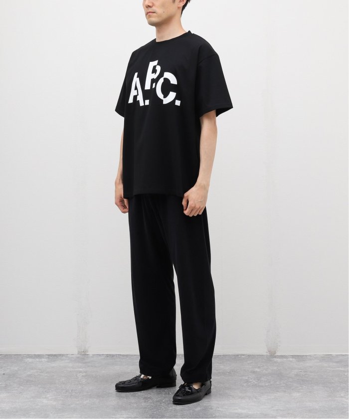IENA A.P.C.別注 DECALEプリント Tシャツ IENAイエナAPCアーペーセー別注 DECALE プリントTシャツベージュ