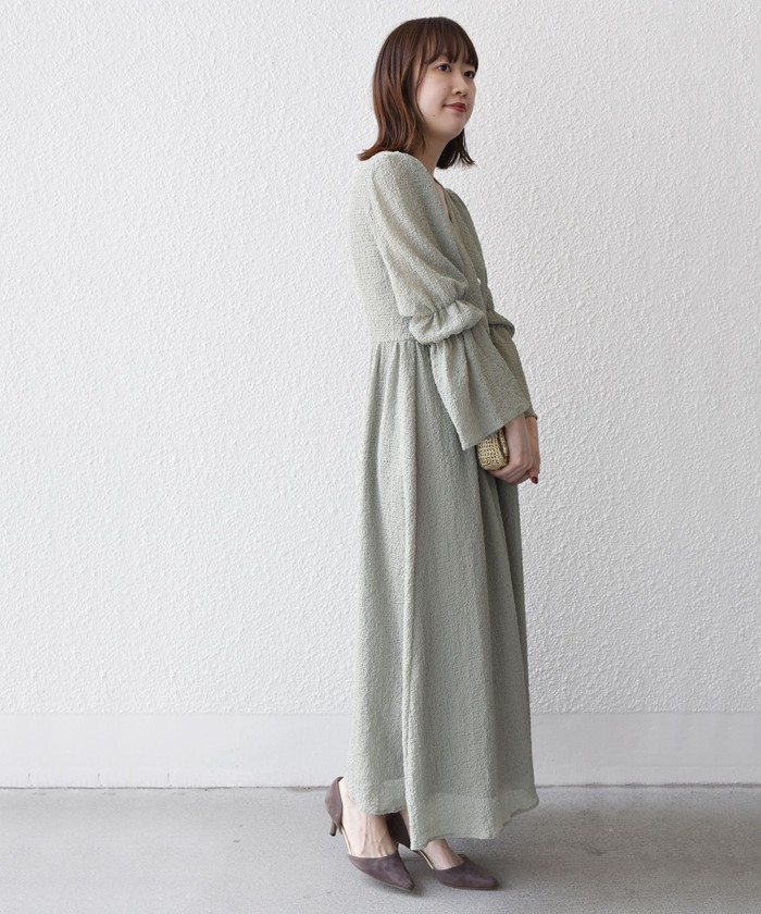 SHIPS別注】kaene:〈手洗い可能〉デザイン スリーブ カシュクール