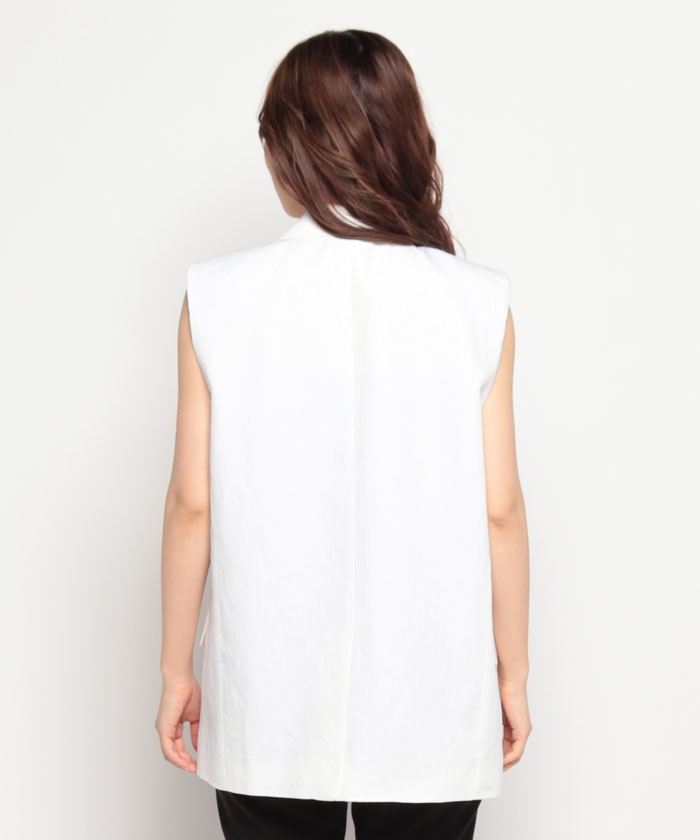 宅配便配送 セール 30%OFF】ベスト GALENA LINEN BOXY OS VEST(505339005 トップス