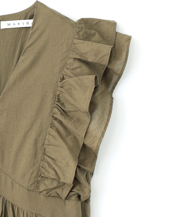 マリハ　春の夢のドレス　カーキ　店舗限定デザイン　ティアード　フリル　ワンピース マリハ 春の夢のドレス カーキ 店舗限定デザイン ティアード