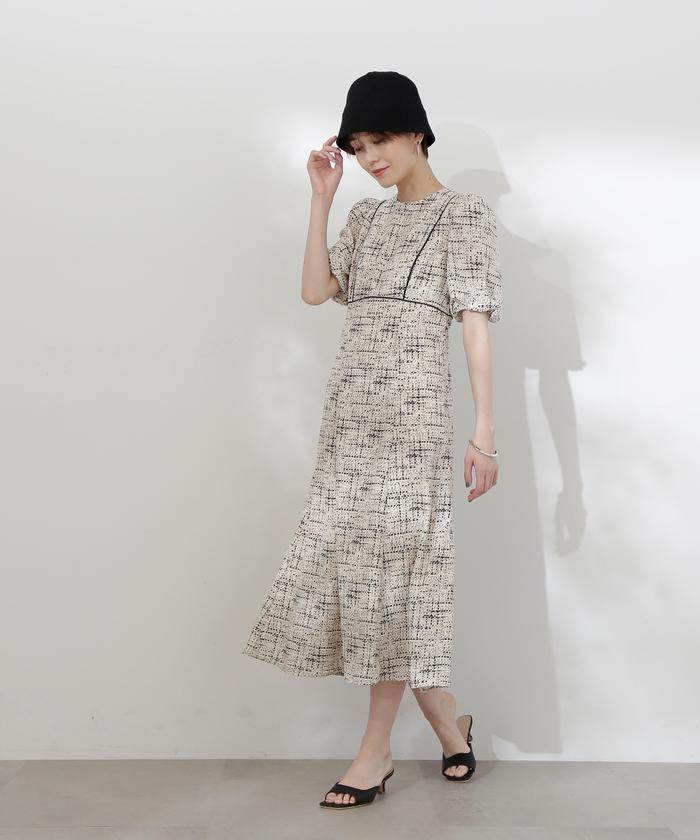 セール 50%OFF】バイカラーパイピングワンピース《S Size Line