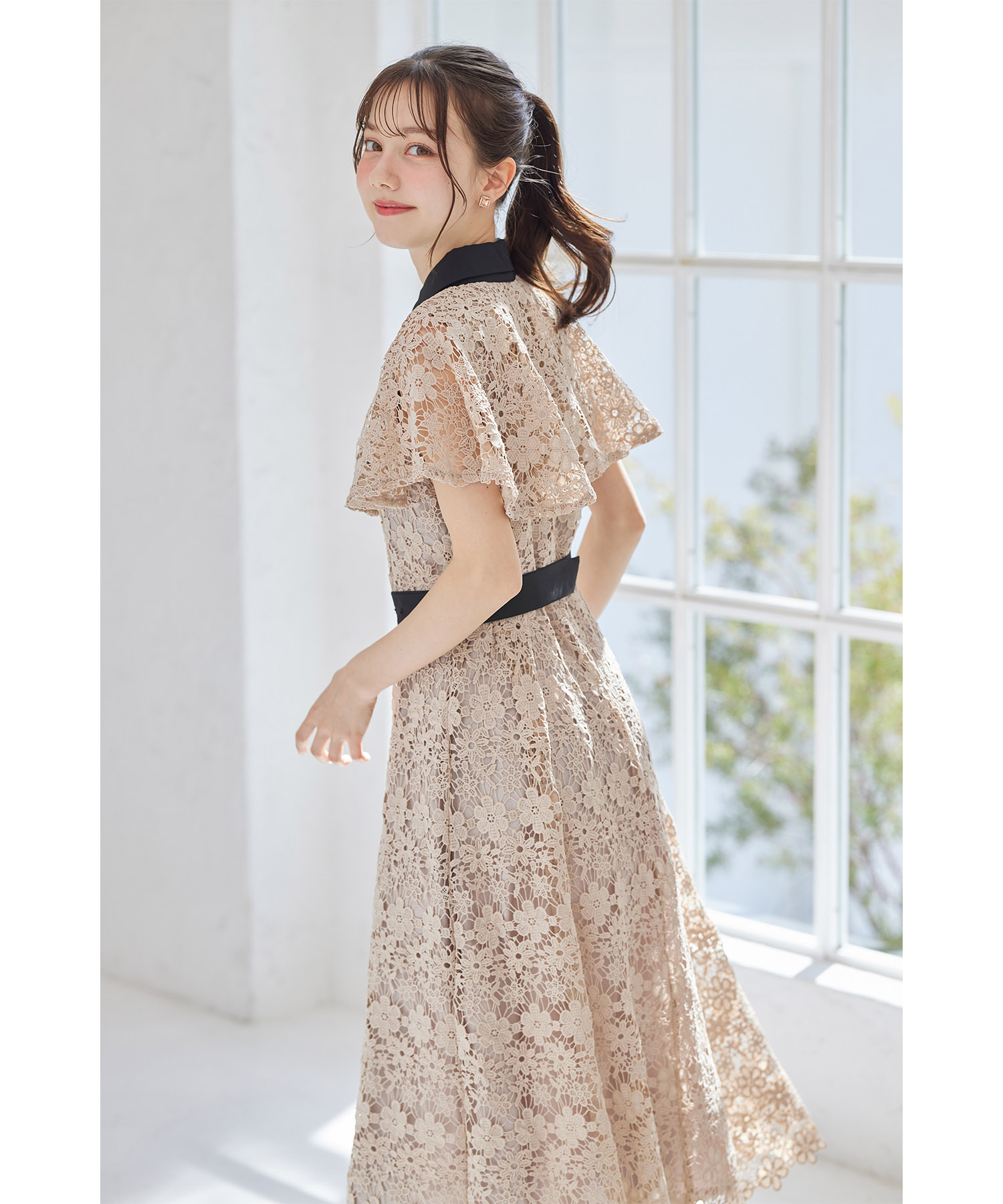 クーポン】トッコクローゼット tocco closet ベルト付き配色