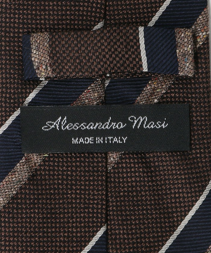 Alessandro Masi＞8.0cm ストライプ2 ネクタイ(505398009) | グリーン