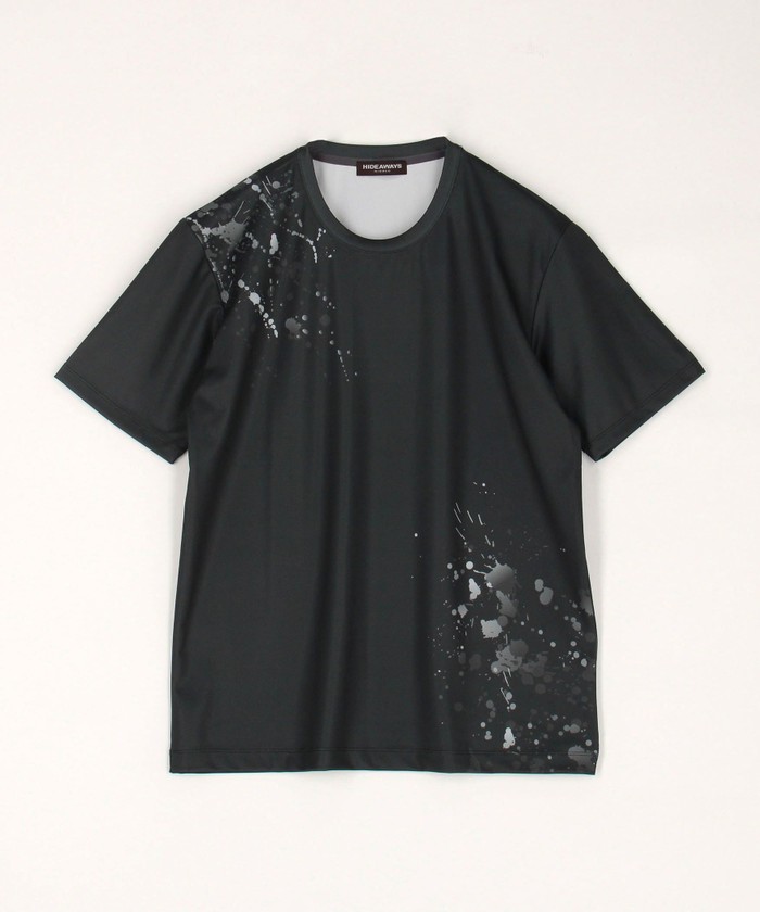 クーポン】【セール 30%OFF】スプラッター柄プリント半袖T