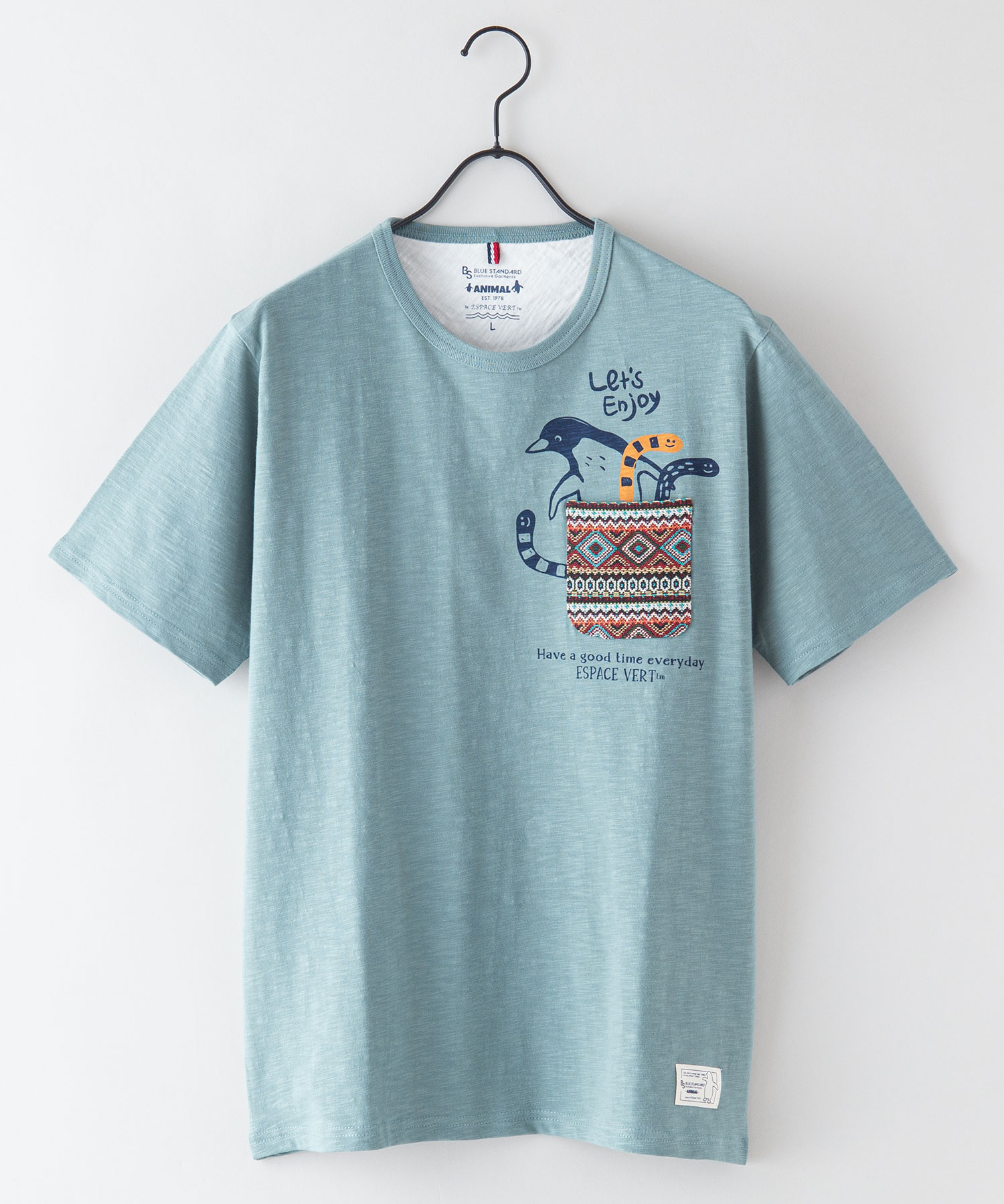 DPENDANCE 売れ筋商品|||ディペンダンス Tシャツ トップス レディース Tops Blue クーポン】【BLUESTANDARD】コットン100% スラブ生地 胸ポケット