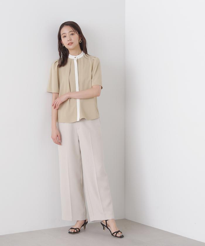 NATURAL BEAUTY BASIC - NATURAL BEAUTY BASIC バイカラー五分袖ブラウス 楽天市場】【SALE／50%OFF】[洗える]バイカラー五分袖ブラウス
