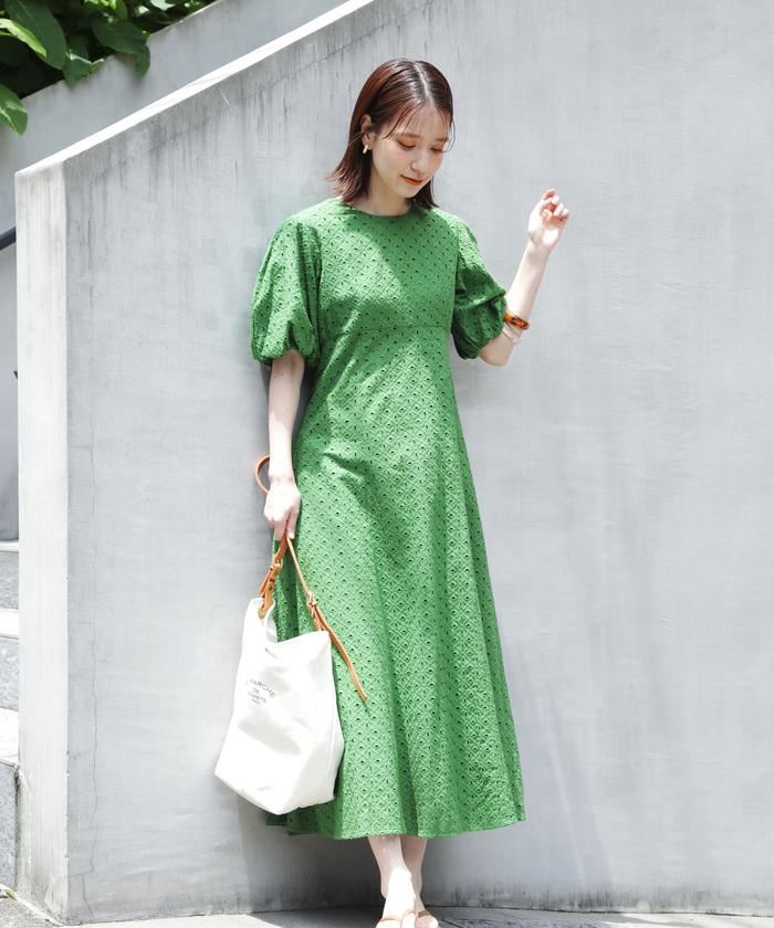 セール】コットン刺繍レースワンピース《S Size Line セール】コットン刺繍レースワンピース《S Size Line