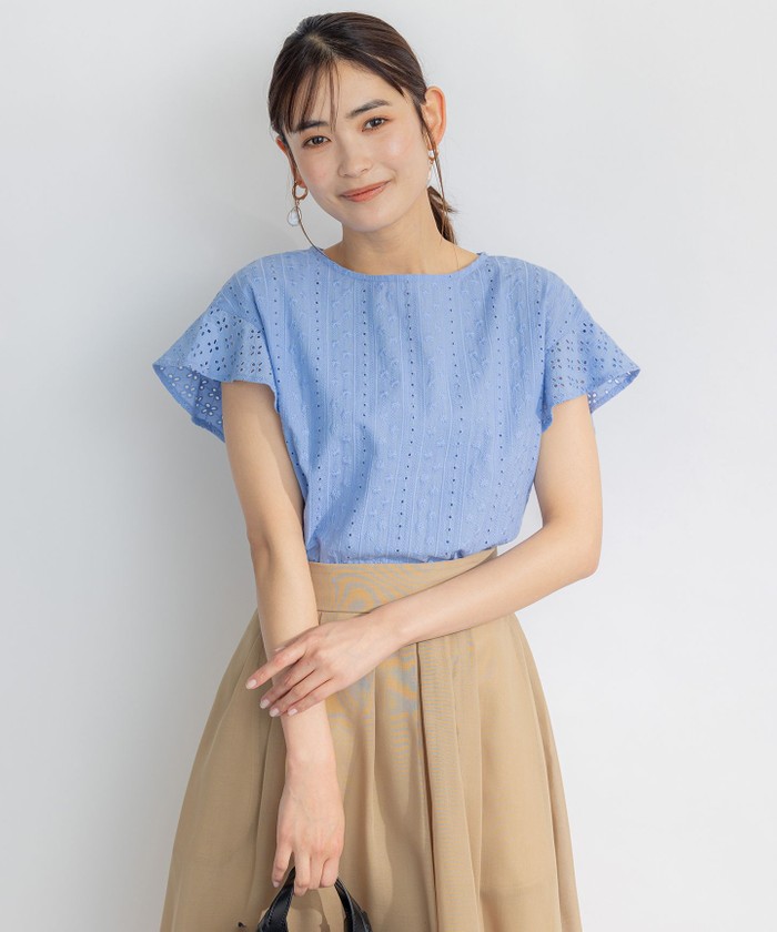 組曲 エンブロイダリーレース ブラウス ノーカラー 刺繍 パフスリーブ ブラック 楽天市場】エンブロイダリーレース ブラウスの通販