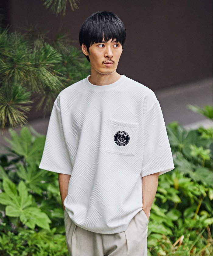 『5年保証』 Paris Tシャツ Saint－Germain】3Dジオメトリックパターン トップス
