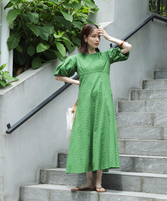 セール】コットン刺繍レースワンピース《S Size Line