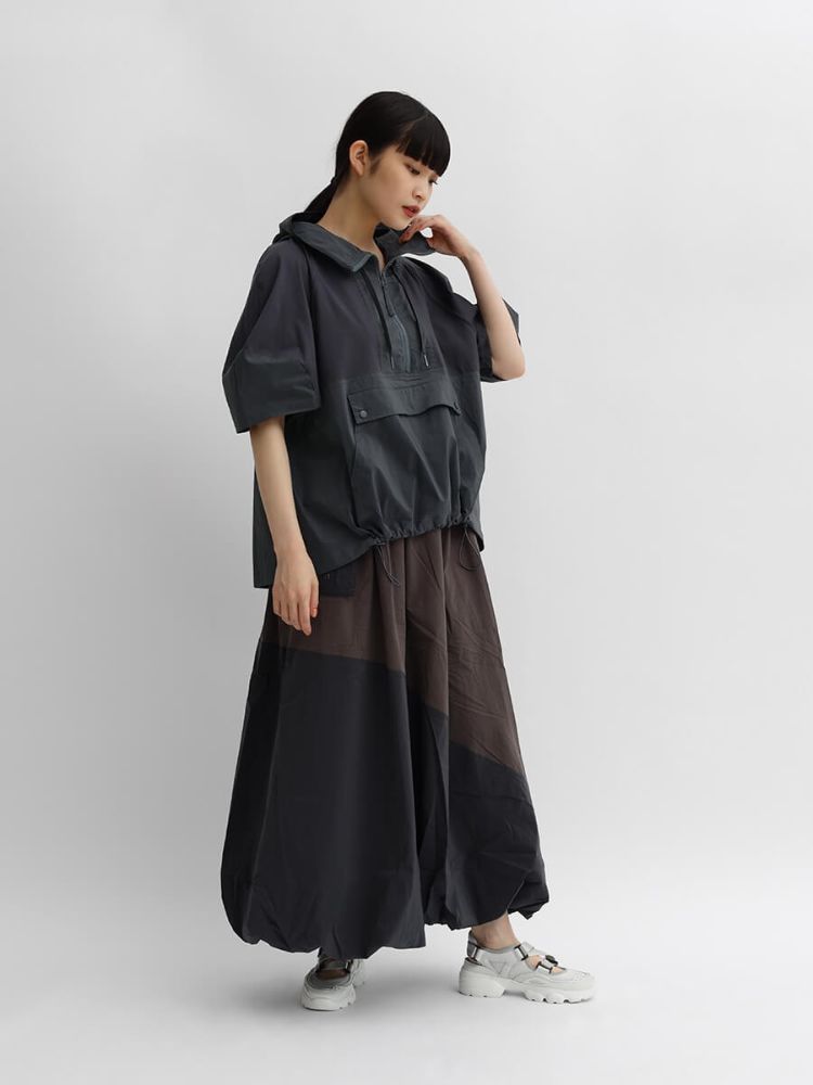 新品　ヤマダヤ　LASUDラシュッド メッシュポーチ付バルーンスカート クーポン】ラシュッド LASUD メッシュポーチ付バルーンスカート
