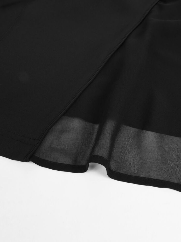 ラシュッド LASUD シフォン切り替えスカート(505405950