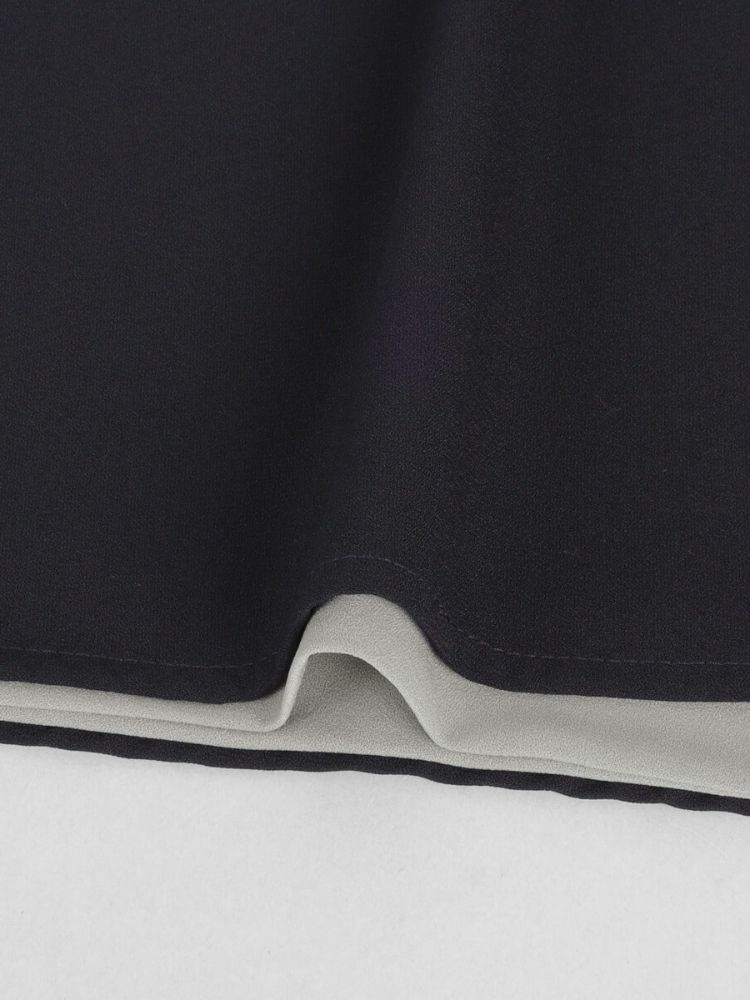 Rire Fete ノットデザインレースパンツスーツ（Dark Navy） リルフェテ Rire Fete バイカラーレイヤードパンツスーツ