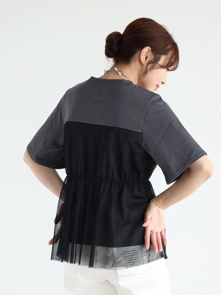 新品☆VinチュールドッキングTシャツ☆ ヴァン Vin チュールドッキングカットソー(505407462) | ヴァン