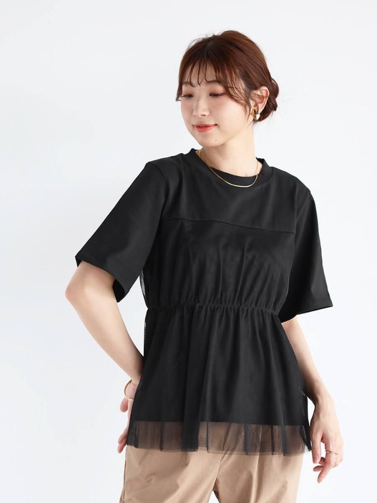 新品☆VinチュールドッキングTシャツ☆ ヴァン Vin チュールドッキングカットソー(505407462) | ヴァン