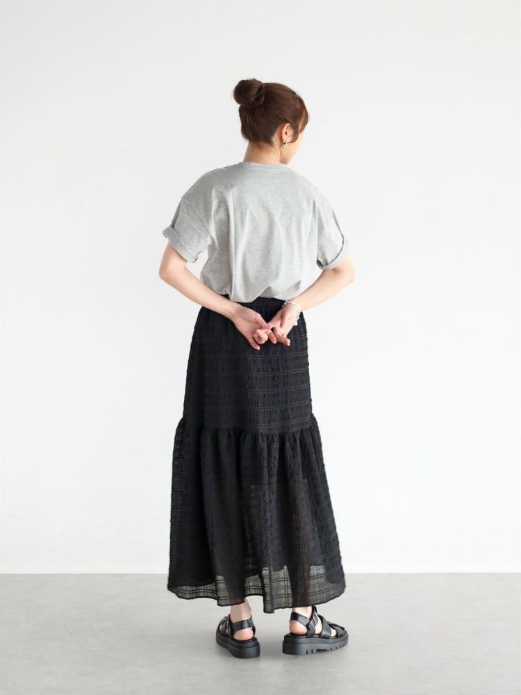 vin ヤマダや　チェックスカート 定価19,800円】Vin 日本製 チェック柄ロングスカート M ヤマダヤ