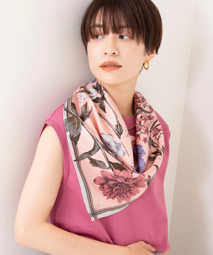 manipuri/マニプリ】◇【WEB限定】シルクプリントスカーフ65