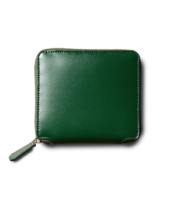【色: グリーン】[ダコタ] 二つ折り財布 ラウンドファスナー 本革 グリーン