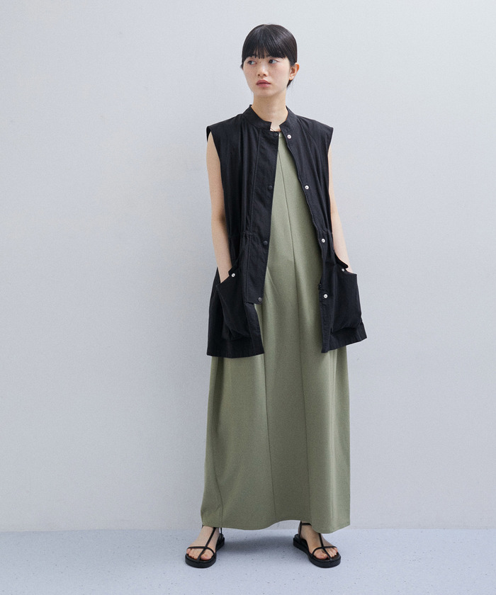 【ほぼ新品】アダムエロペ サイドギャザーワンピース ADAM ET ROPE ADAM ET ROPÉ FEMME(アダム エ ロペ ファム) / サイドギャザー