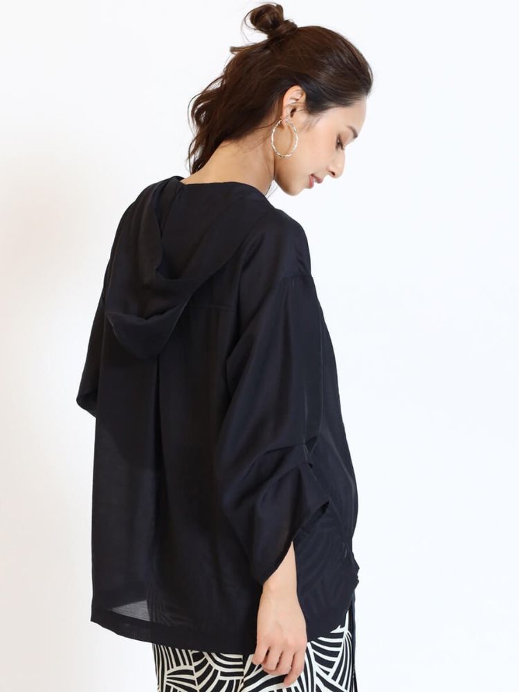 FENNEL シアーフーディープルオーバー ブラック レディース