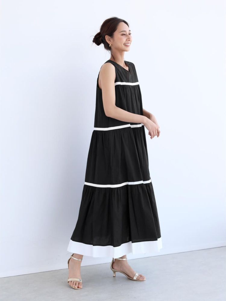 FENNEL ティアードギャザー切り替えワンピース クーポン】【セール 49%OFF】フェンネル FENNEL ティアード